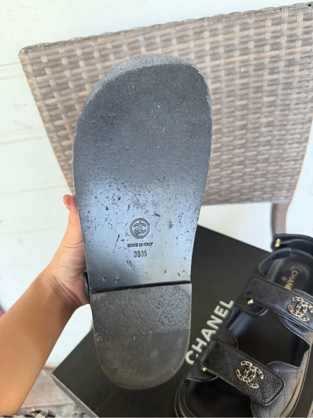 Chanel Dad Sandals Size 36.5